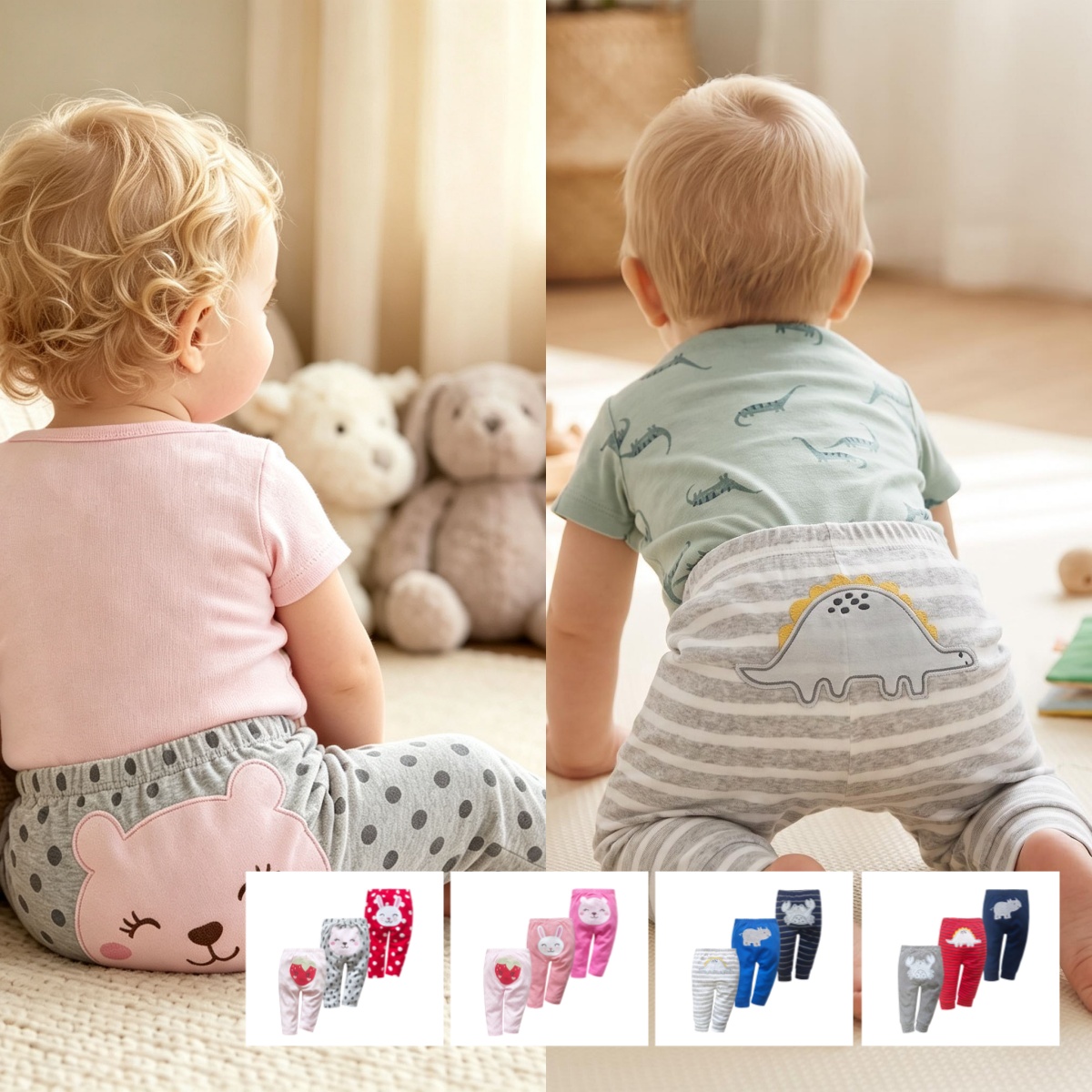 Summer Clothing Toddler - 3 шт. унисекс хлопковых штанов-шароваров для