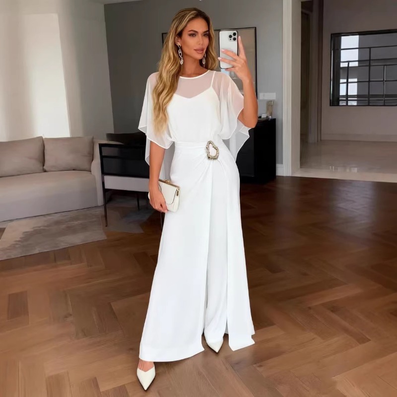 Summer Clothing Women Sale - Новый женский белый шифоновый комбинезон 2026