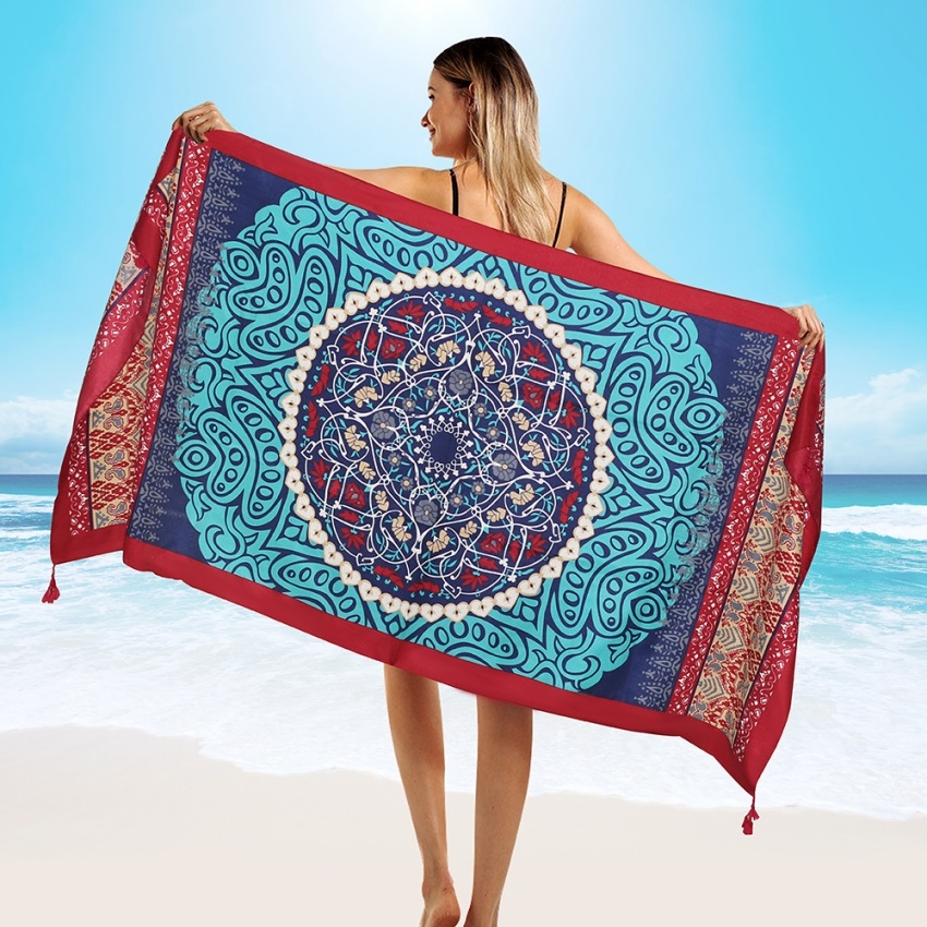 Sarong Pareo Wrap - Модное пляжное платье-парео из саржи 90x180