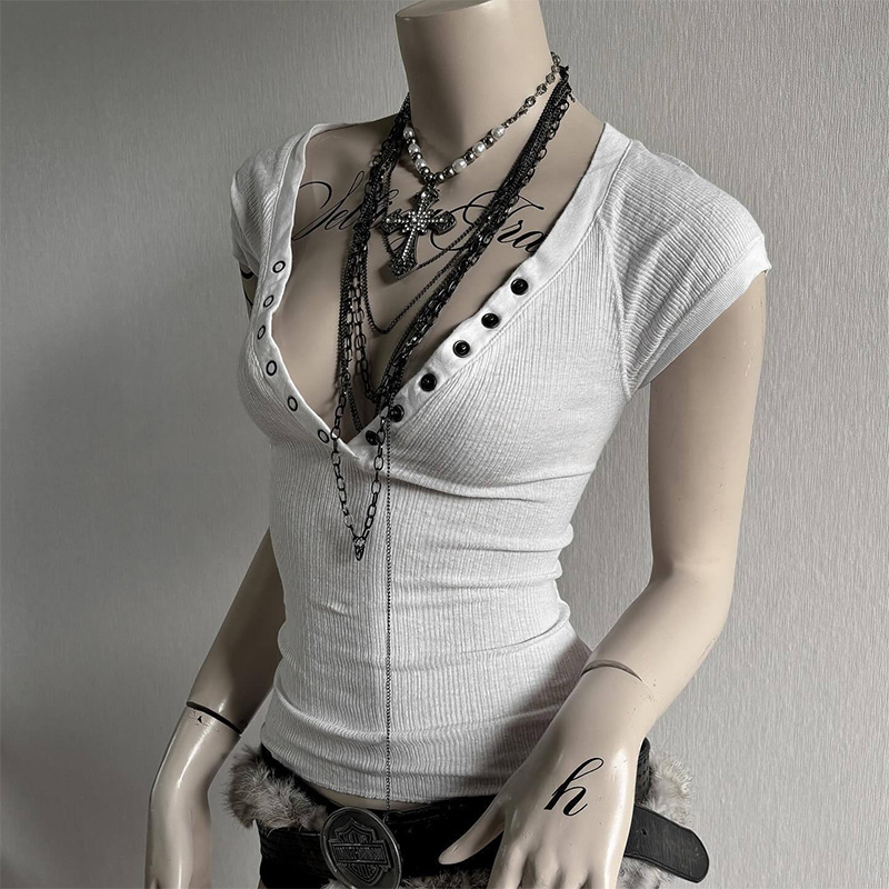 Summer Grunge Clothing - Летняя женская футболка 2026 в стиле