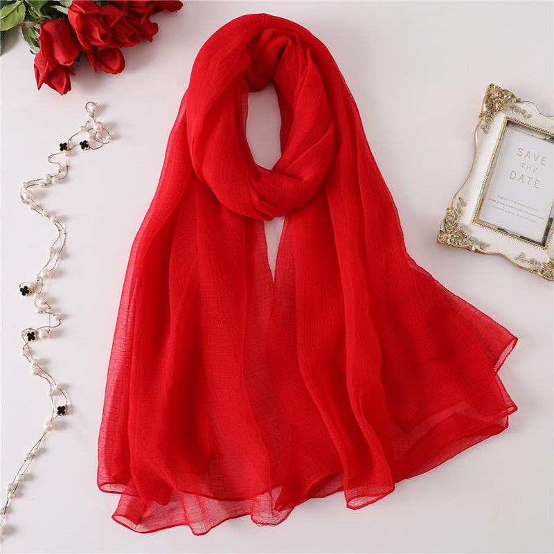 Sarong Pareo Wrap - Женская летняя шаль из жатого шифона