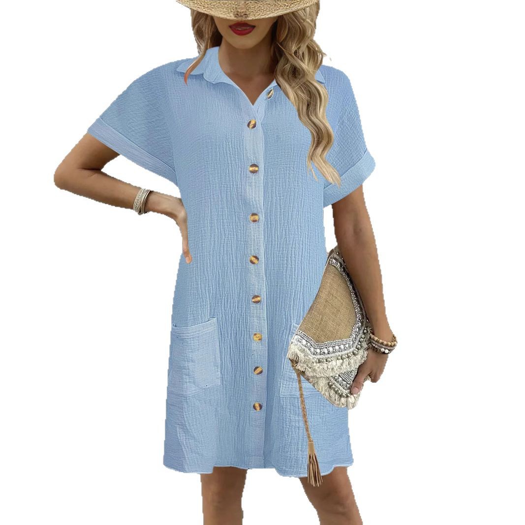 Summer Clothing Amazon - Трансграничное Amazon, весеннее новое простое однотонное