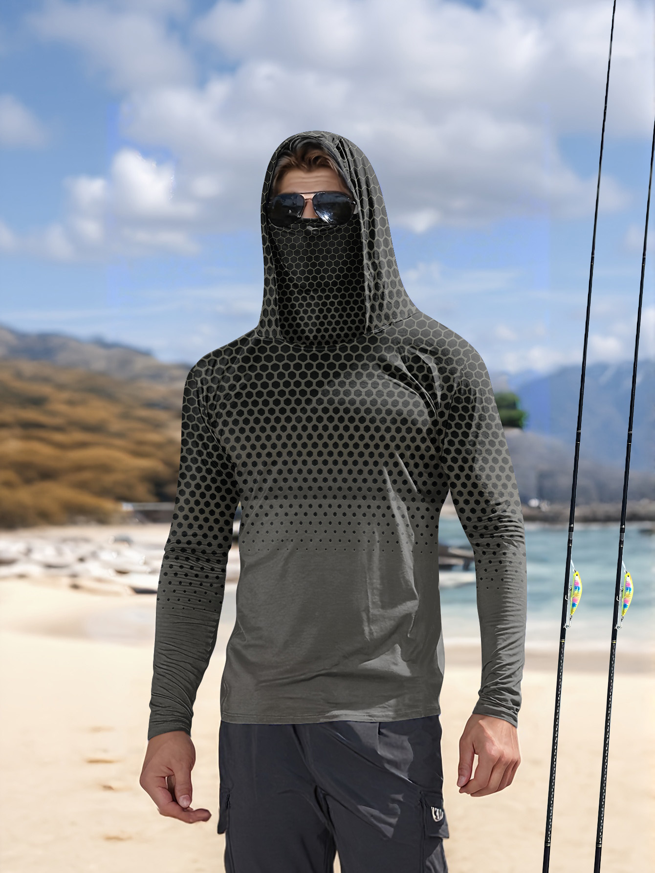 Summer Clothing Trends - Мужская летняя рыбацкая толстовка с капюшоном