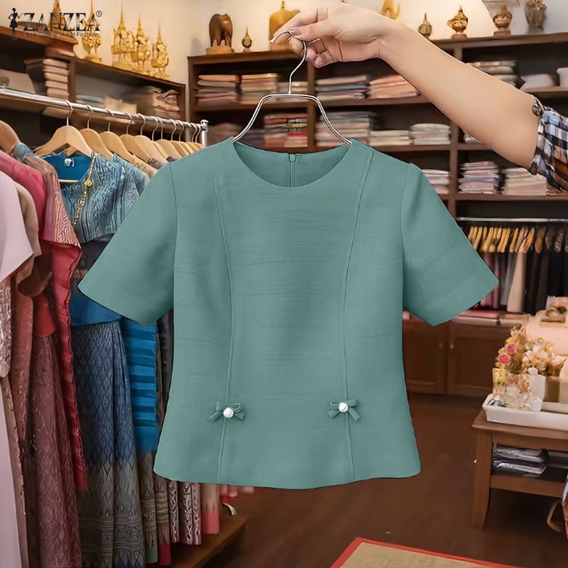 Summer De Clothing - Женские винтажные элегантные блузки с декоративными
