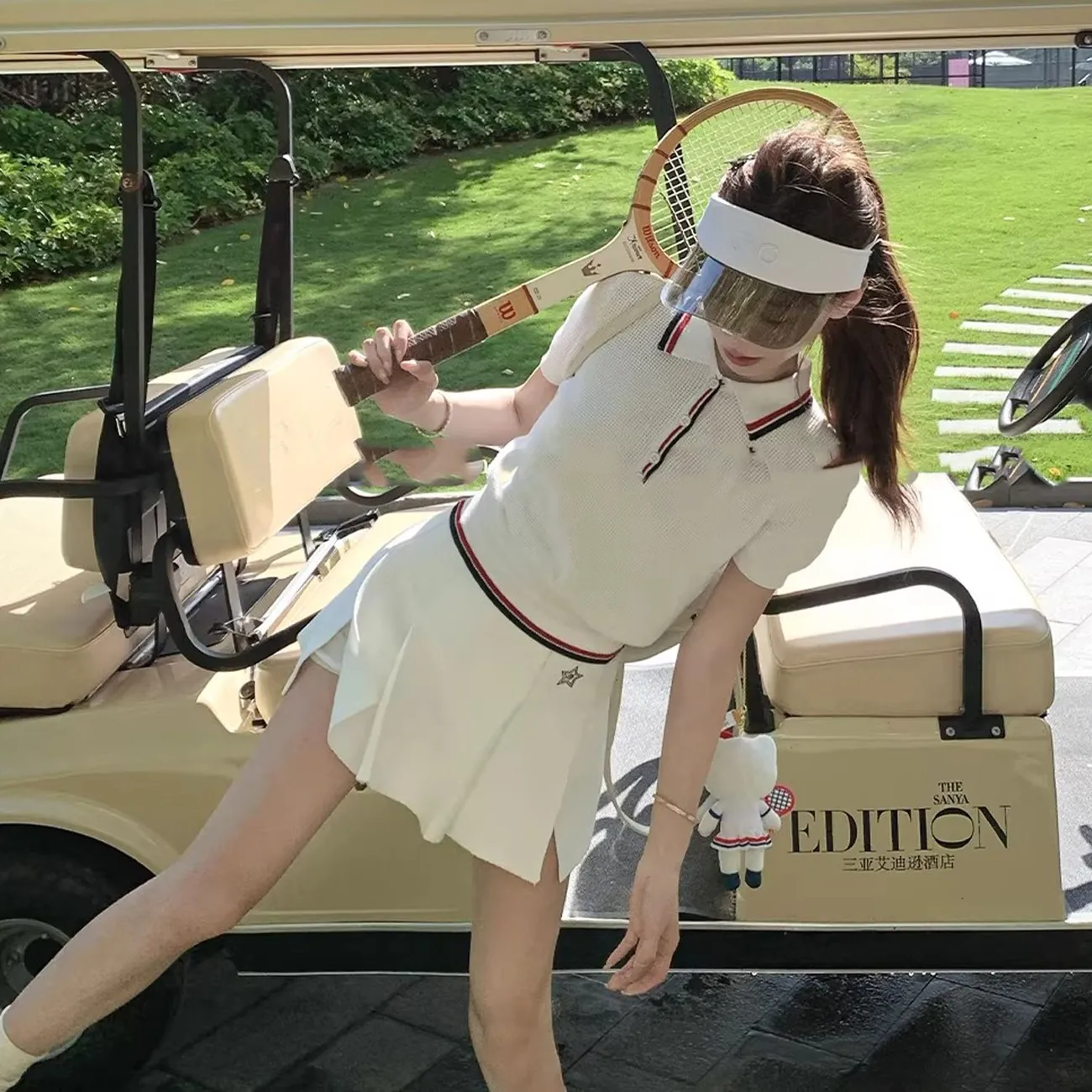 Summer Golf Clothing - Летний женский теннисный комплект: трикотажный топ
