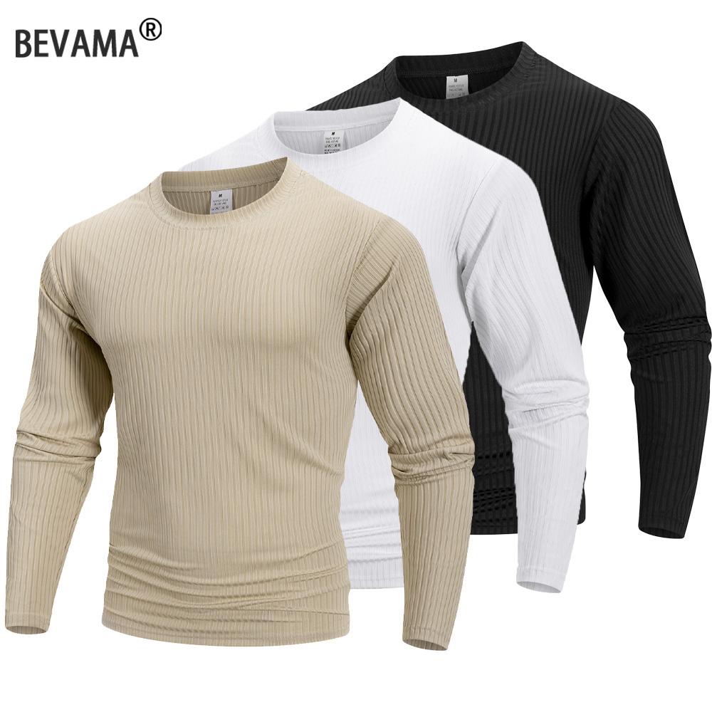 Summer Knit Clothing - Мужская футболка с длинным рукавом и