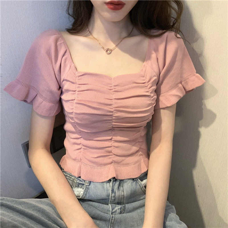 Summer Clothing For Teens - Вязаная модная блузка для женщин с