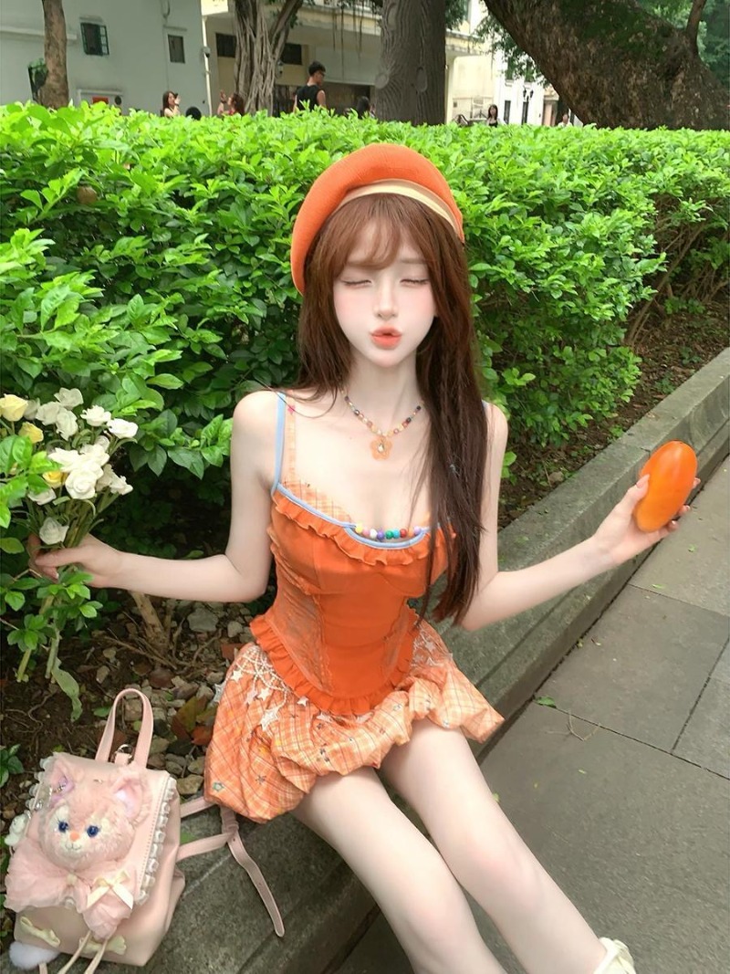Новинка лета: оранжевый компле – обзор и цена Summer Clothing Women Sale