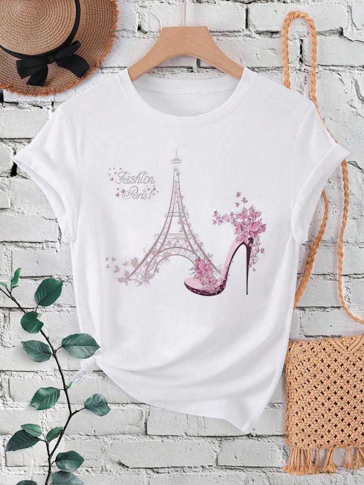 Модная женская футболка с прин – обзор и цена Summer Clothing In Paris