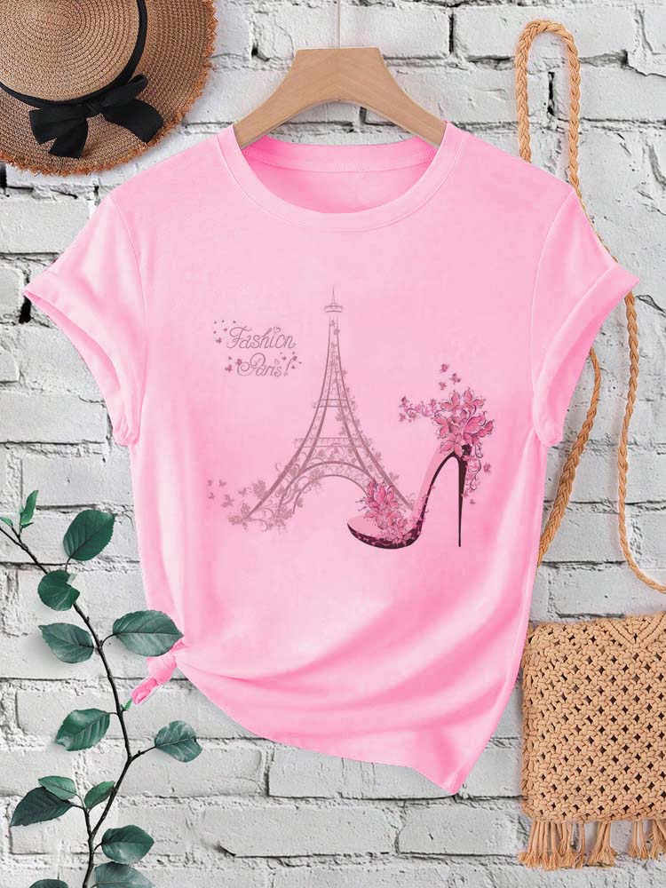 Модная женская футболка с прин – обзор и цена Summer Clothing In Paris