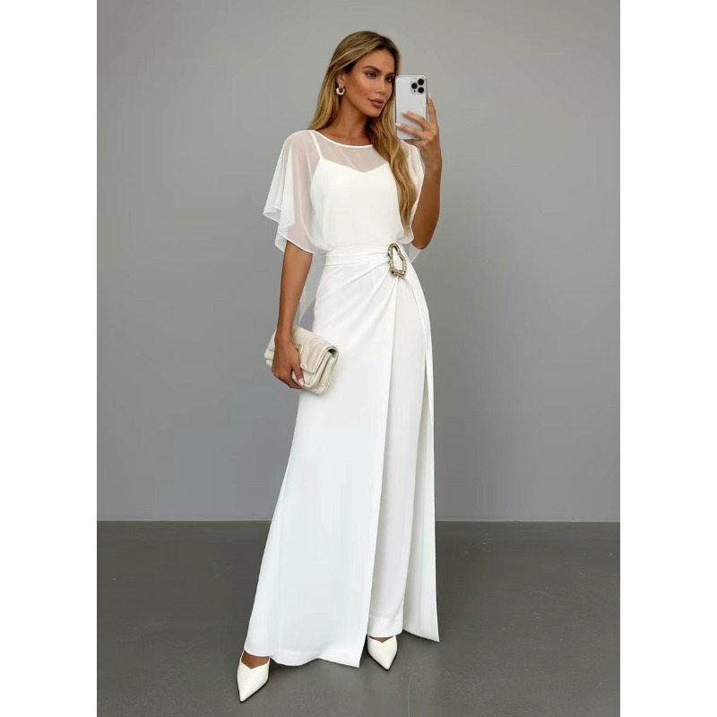 Новый женский белый шифоновый  – обзор и цена Summer Clothing Women Sale