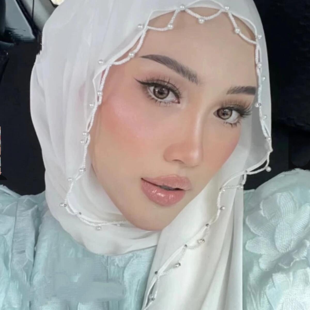 Хиджаб-шарф из шифона с жемчуж – обзор и цена Summer Clothing Hijab