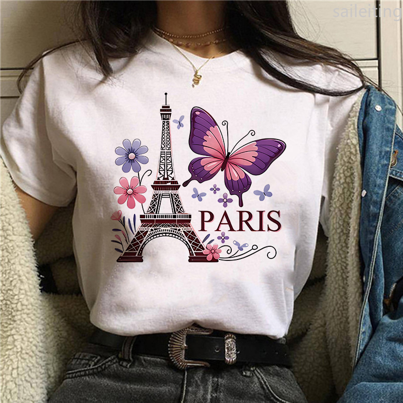 Футболка 90-х годов с цветком  – обзор и цена Summer Clothing In Paris