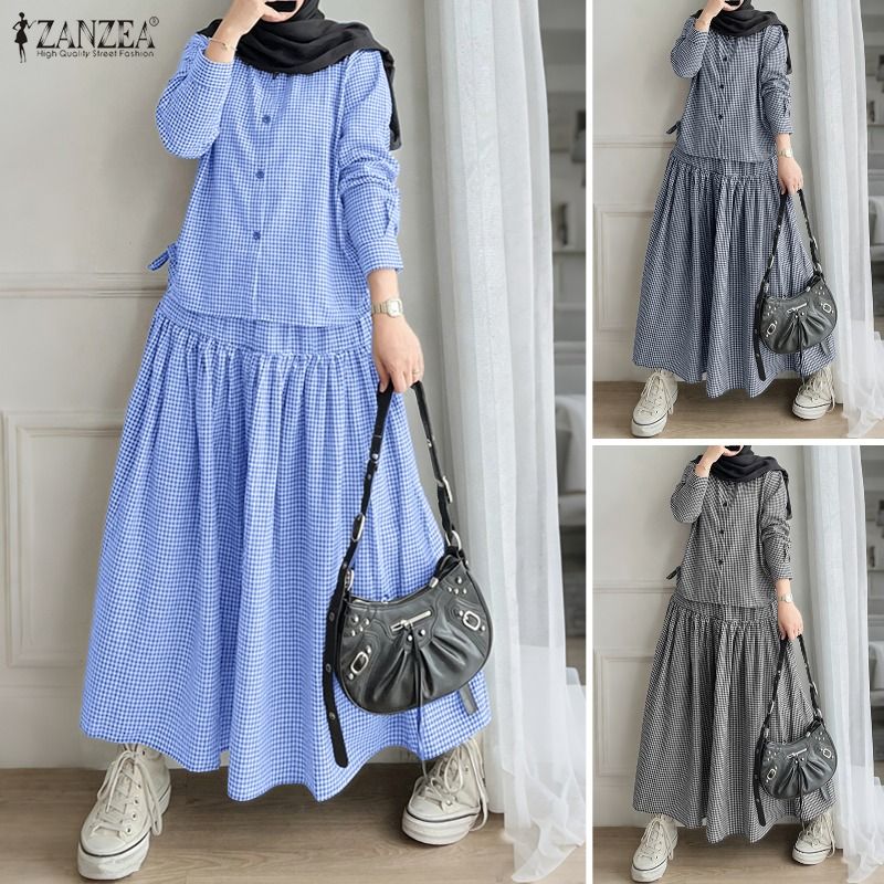 ZANZEA Мусульманские комплекты – обзор и цена Summer Clothing Hijab