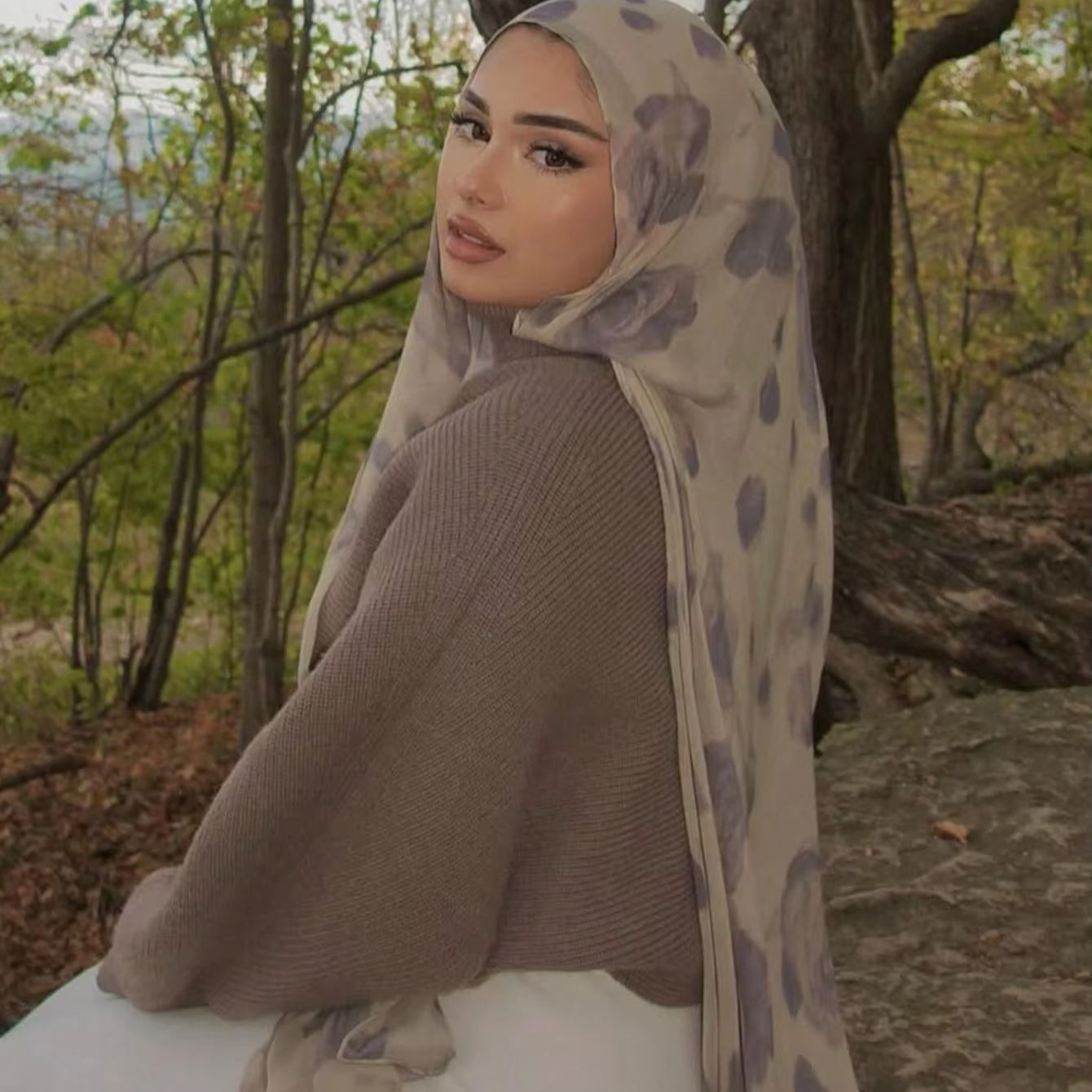 Новый хлопковый хиджаб с принт – обзор и цена Summer Clothing Hijab